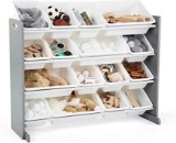 Humble Crew Supersized Wood Toy Storage Organizer, Extra Large, Grey/White - $57.00 MSRP