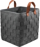 GOHOME Storage Baskets, Felt Organizer Storage Bin for Clothes, Blankets, Towels, Sofa Throws