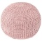 NuLOOM Berlin Casual Knitted Filled Ottoman Blush Round Pouf - FRSVCO02E