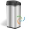 iTouchless 13 Gallon Automatic Trash Can with Odor-Absorbing Filter and Lid Lock