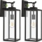 Hykolity Large Size Dusk to Dawn Outdoor Wall Lanterns 2 Pack - $99.99 MSRP