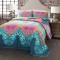 Lush Decor Boho Chic Reversible 3 Piece Quilt Bedding Set - Turquoise/Navy - King - $47.19 MSRP