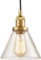 TENGIANTS Antique Brass Glass Pendant Lights Mini Kitchen Island Lighting Funnel Shape - $44.95 MSRP
