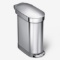 simplehuman 45 Liter / 12 Gallon Slim Hands-Free Kitchen Step Trash Can with Liner Rim (CW2044)