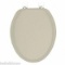 Ginsey Cushioned Elongated Padded Toilet Seat in Beige - Elongated Oval Seat