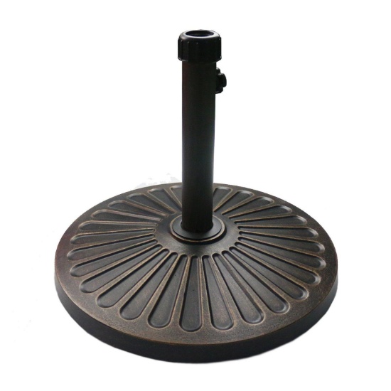 Sunnyglade 18" 30.2-lbs Heavy Duty Round Antiqued Umbrella Base for Patio, Outdoor - $54.99 MSRP