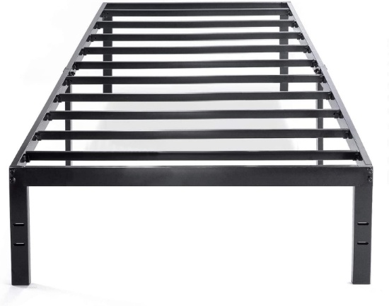 Best Price Mattress 14 Inch Metal Platform Beds, Black