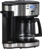 Hamilton Beach 2-way Brewer Coffee Maker, 12-Cup Single Serving Pot, Stainless Steel - $69.99 MSRP