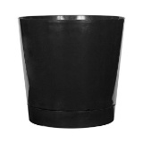 Full Depth Round Cylinder Pot, Black, 14-Inch 14-Inch Black