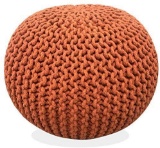 Fernish Decor Hand Knitted Cotton Ottoman Pouf Footrest 20x14 INCH, Living Room Accent - $64.99 MSRP