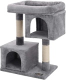 FEANDREA Cat Tree For Large Cats, Cat Tower 2 Cozy Plush Condos And Sisal Posts - $63.99 MSRP