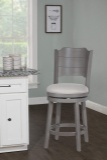Hillsdale Furniture Hillsdale Clarion, Distressed Gray Wood Swivel Counter Stool - $122.29 MSRP