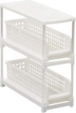 Household Essentials White Slim 2 Tier Sliding Basket Organizer (4950-1) - $25.61 MSRP