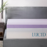 LUCID 3 Inch Lavender Infused Memory Foam Mattress Topper - Ventilated Design - Twin - $116.59 MSRP