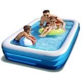 FunkyFrankie Pool for Backyard - Blow Up Pool for Adults | 120x73x22 Inch Outdoor Pool for Kids