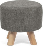 Edeco Modern Round Ottoman Foot Rest Stool/Seat Pouf Ottoman with Linen Fabric $35.99 MSRP