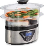 Hamilton Beach 37530A Digital Food Steamer, 5.5 Quart, Silver and Black - $68.99 MSRP