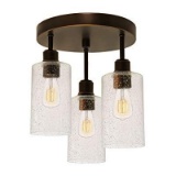 Hykolity 3-Light Semi Flush Mount Ceiling Light, Vintage Oil Rubbed Bronze Lighting Fixtures