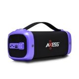 AXESS SPBT1074 Portable Indoor/Outdoor Bluetooth Media Speaker with Built-In FM Radio Rechargeable