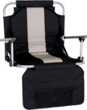 Stansport Folding Stadium Seat with Arms - Black - $31.99 MSRP
