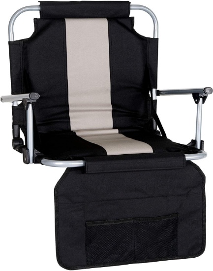 Stansport Folding Stadium Seat with Arms - Black - $31.99 MSRP