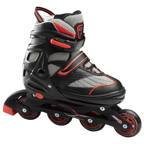 CHICAGO Blazer Jr. Boys' Adjustable Inline Skates,...Black/Red,...Large (CRSMA9B-LG) - $49.99 MSRP