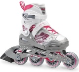Bladerunner...By Rollerblade Phoenix Girls Adjustable Fitness Inline Skate, White And Pink, Junior..