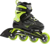 Bladerunner Boys' Phoenix Adjustable Inline Skates (Black/Green) (Size 2-6) - $79.99 MSRP