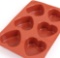 HOTBOX - SHIPPING ONLY, NO PICKUPS -...homEdge 6-Cavity Heart Silicone Mold, Baking Accessories, Mis