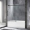 WOODBRIDGE MTDC 6062-MBL Frameless Bathtub Shower Doors 56-60