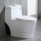 Woodbridge B0940-F T-0001 Modern One Piece Toilet with Soft Closing Seat,White Color