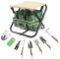 Finnhomy 10 Piece all-in-one Garden Tool Set Garden Folding Stool Seat with 1 Tote Bag