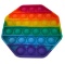 Pop it Fidget Toy Rainbow Hexagon