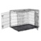 AmazonBasics Double Door Folding Metal Cage Crate For Dog Or Puppy - 42 Inches
