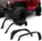 YITAMOTOR Front And Rear Fender Flares Kit Compatible With 2007-2018 Jeep Wrangler JK And JKU...