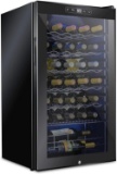 Schmecke 34 Bottle Compressor Wine Cooler Refrigerator w/Lock | Large Freestanding - $329.99 MSRP