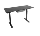 Electric Height Adjustable Computer Standing Desk with Drawer - Black