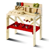 Fao Schwarz Wooden Carpenter's Work 64 Piece Set