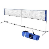 Amzdeal 17FT Portable Badminton And Volleyball Net Set, For Indoor Outdoor, Blue - $39.99 MSRP