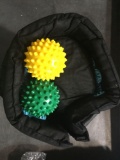 Spiny Pillow and Acupressure Mat with Spiky Massage Balls and Carry Bag