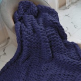 ZUIBESCHOS Chunky Knit Blanket Soft Warm Chunky Knit Blanket Throw Cozy Cable Knit - $73.99 MSRP