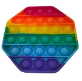 Pop it Fidget Toy Rainbow Hexagon