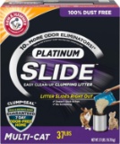 Arm and Hammer Platinum Slide Easy Clean-Up Clumping Cat Litter, Multi-Cat, 37 Lbs