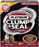 Arm and Hammer Clump and Seal Platinum Cat Litter, Multi-Cat, 40 Pound (Pack of 1) $28.99 MSRP
