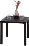 Phi Villa Indoor Outdoor Small Metal Square Side/End Table, Patio Coffee Bistro Table - $69.93 MSRP