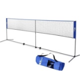 Amzdeal 17FT Portable Badminton And Volleyball Net Set, For Indoor Outdoor, Blue - $39.99 MSRP
