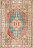 Distressed Louvre Rustic Blue Rug- Perfect For Living Rooms, Bedrooms, Dining Rooms - $299.00 MSRP