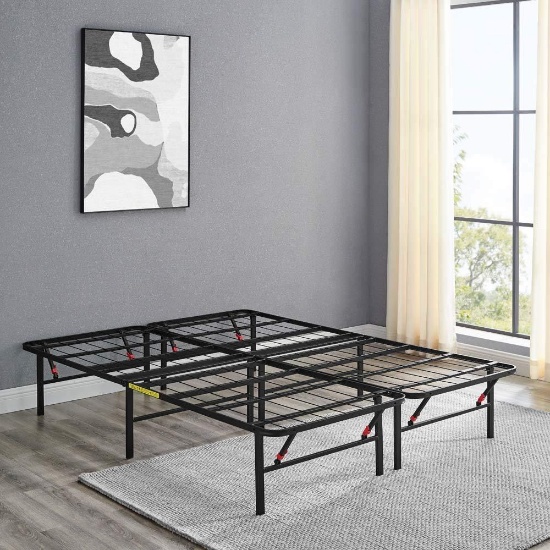 Amazon Basics Foldable, 14" Black Metal Platform Bed Frame with Tool-Free Assembly, $99.99 MSRP