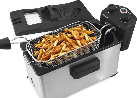 Elite Gourmet EDF-3500 3.5Qt. Deep Fryer with Timer and Thermostat - Stainless Steel - $44.99 MSRP