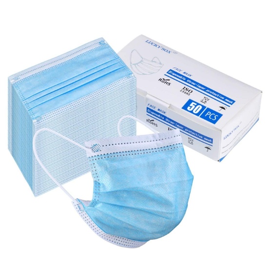 HOTBOX - SHIPPING ONLY, NO PICKUPS - Lucky Sox 3-Ply Facial Cover Masks with Ear Loop, Medical Pro..